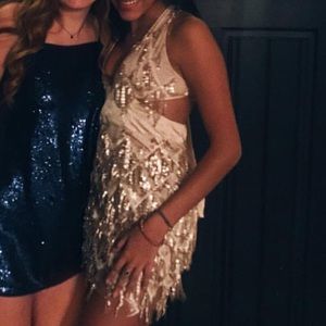 Beautiful Sequin Backless Dress